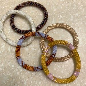 FIVE SASHKA bracelets - worn once